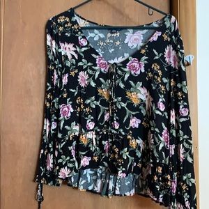 Floral American eagle blouse